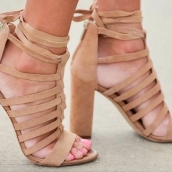 Sam Edelman Shoes - Sam Edelman Sz 9 Yarina Suede Gladiator Block Heel Sandals UEC